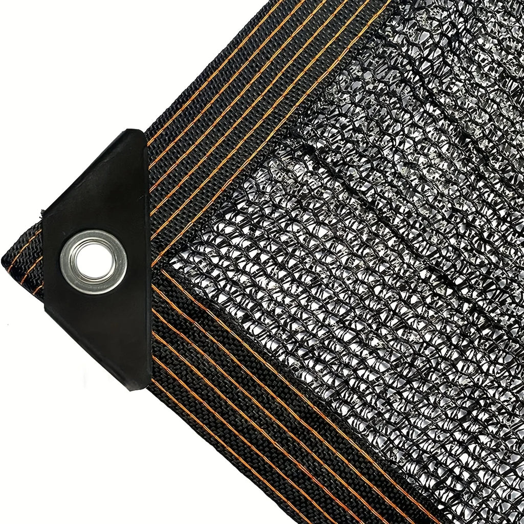 Black Shade Cloth Sunblock Mesh – Taped Edge with Grommets for Pergola, Greenhouse, Garden & Patio