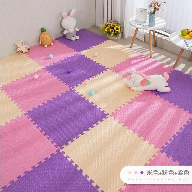 16pcs Foam Baby Play Mat – Interlocking Puzzle Floor Tiles, Soft Kids Carpet (30×30cm)