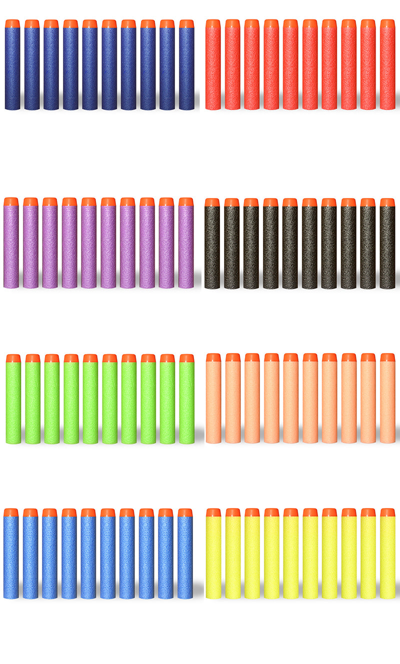 Nerf-Compatible Foam Dart Refills (50/100 Pack) | Soft, Safe Replacement Bullets for N-Strike Blasters