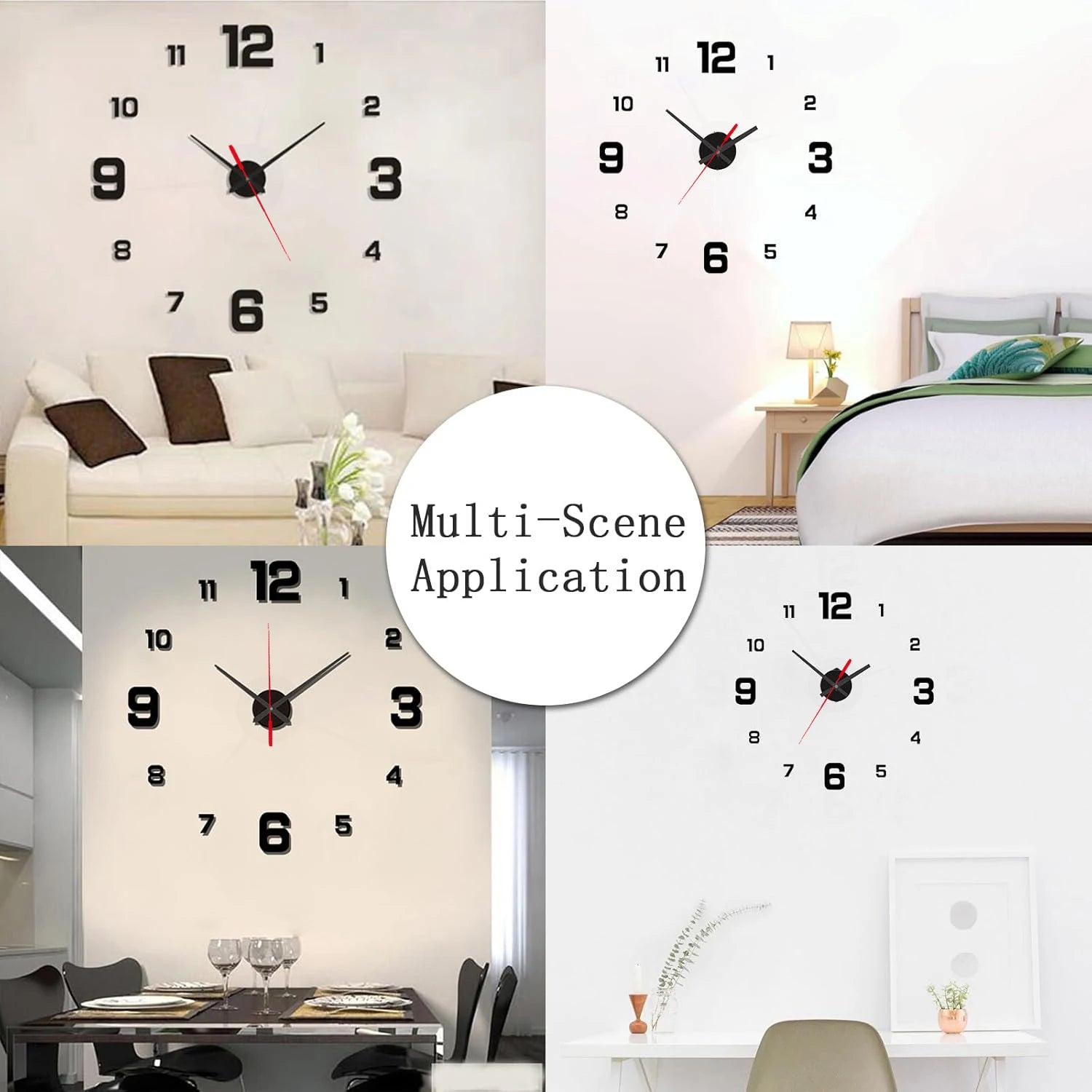 DIY 3D Frameless Wall Clock | Modern Minimalist Silent Wall Decor for Living Room, Office & Bedroom