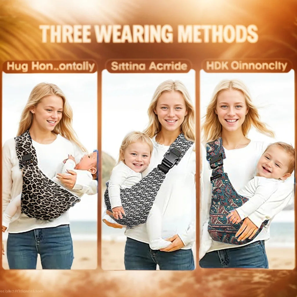 Portable Baby Carrier Sling – Adjustable Cotton Wrap for Infants & Toddlers (Up to 20kg)