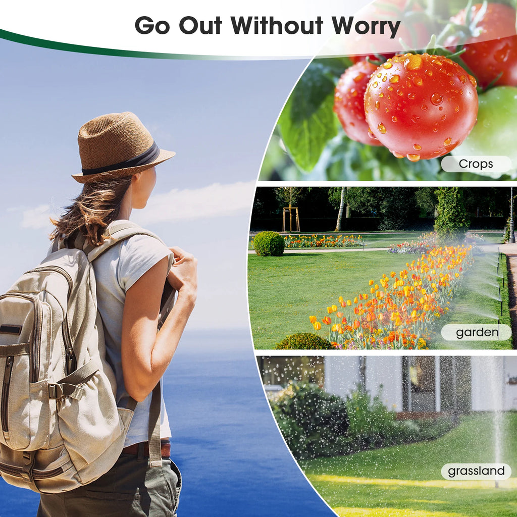 2-Zone Smart Hose Timer – Programmable Sprinkler Controller with Rain Delay, Auto/Manual Modes (Water-Saving Irrigation System)