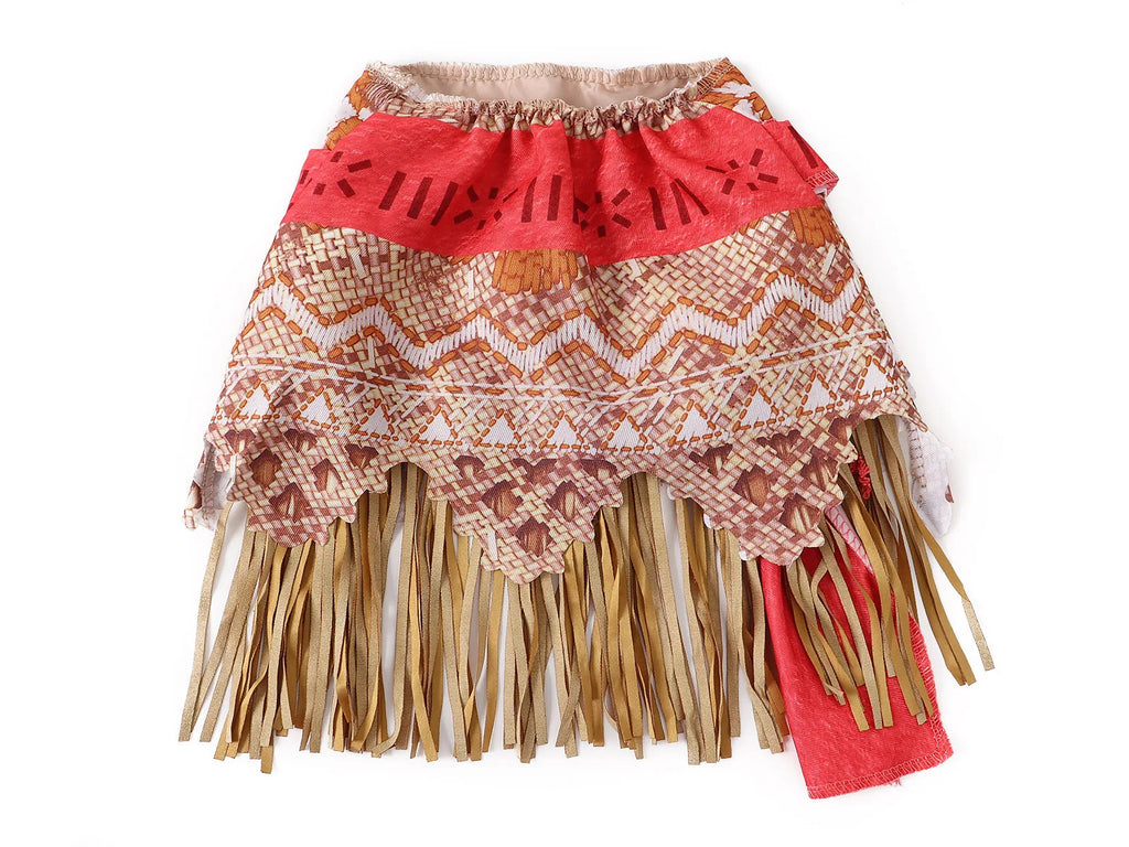 Ocean Adventure Moana Costume for Girls – Two-Piece Polynesian Style Dress Up for Halloween & Role Play