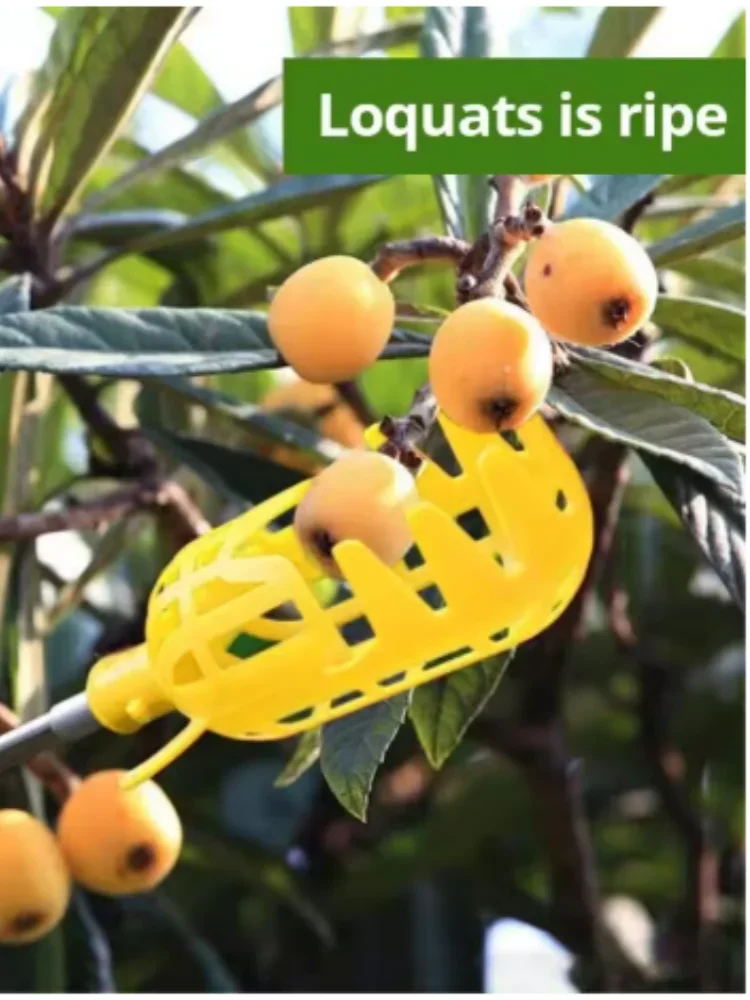 Fruit Picker Tool with Basket – Easy Reach Apple & Peach Picker Head for Tree Harvesting (No Ladder Needed)