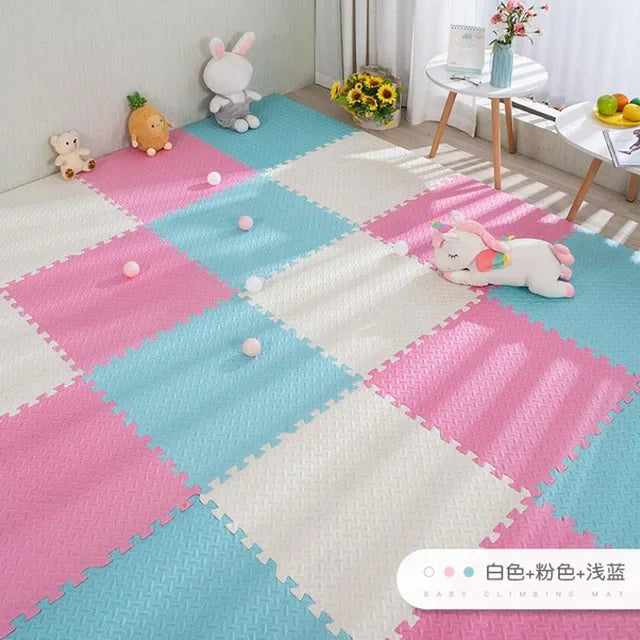 16pcs Foam Baby Play Mat – Interlocking Puzzle Floor Tiles, Soft Kids Carpet (30×30cm)
