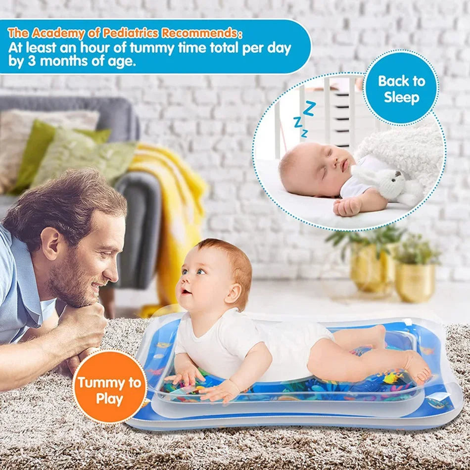 Baby Inflatable Water Play Mat – Tummy Time Cushion for Sensory Development & Early Learning