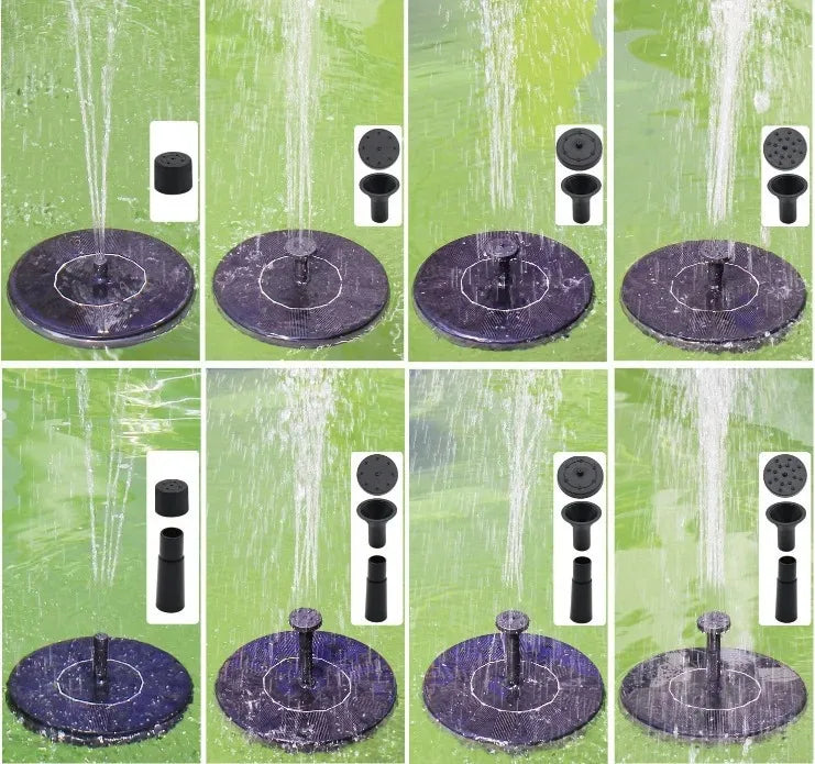 Mini Solar Water Fountain – Outdoor Pond, Pool & Bird Bath Fountain with Waterfall Effect
