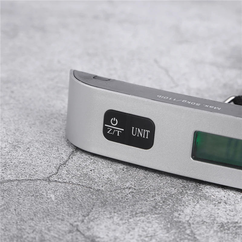 Portable Digital Luggage Scale – 110lb/50kg Electronic Hanging Suitcase Travel Weight Tool with LCD Display