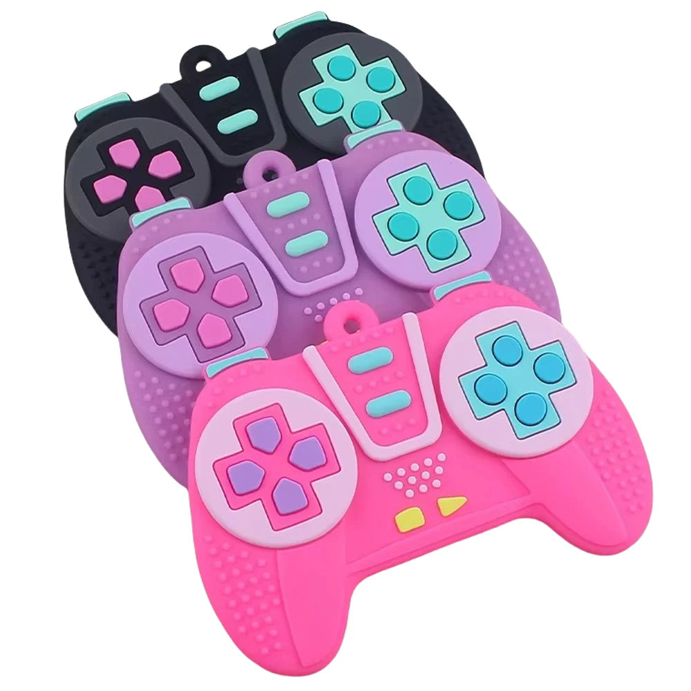 Baby Silicone Teether – Game Controller Shape, Safe Chew Toy for 6-12 Months