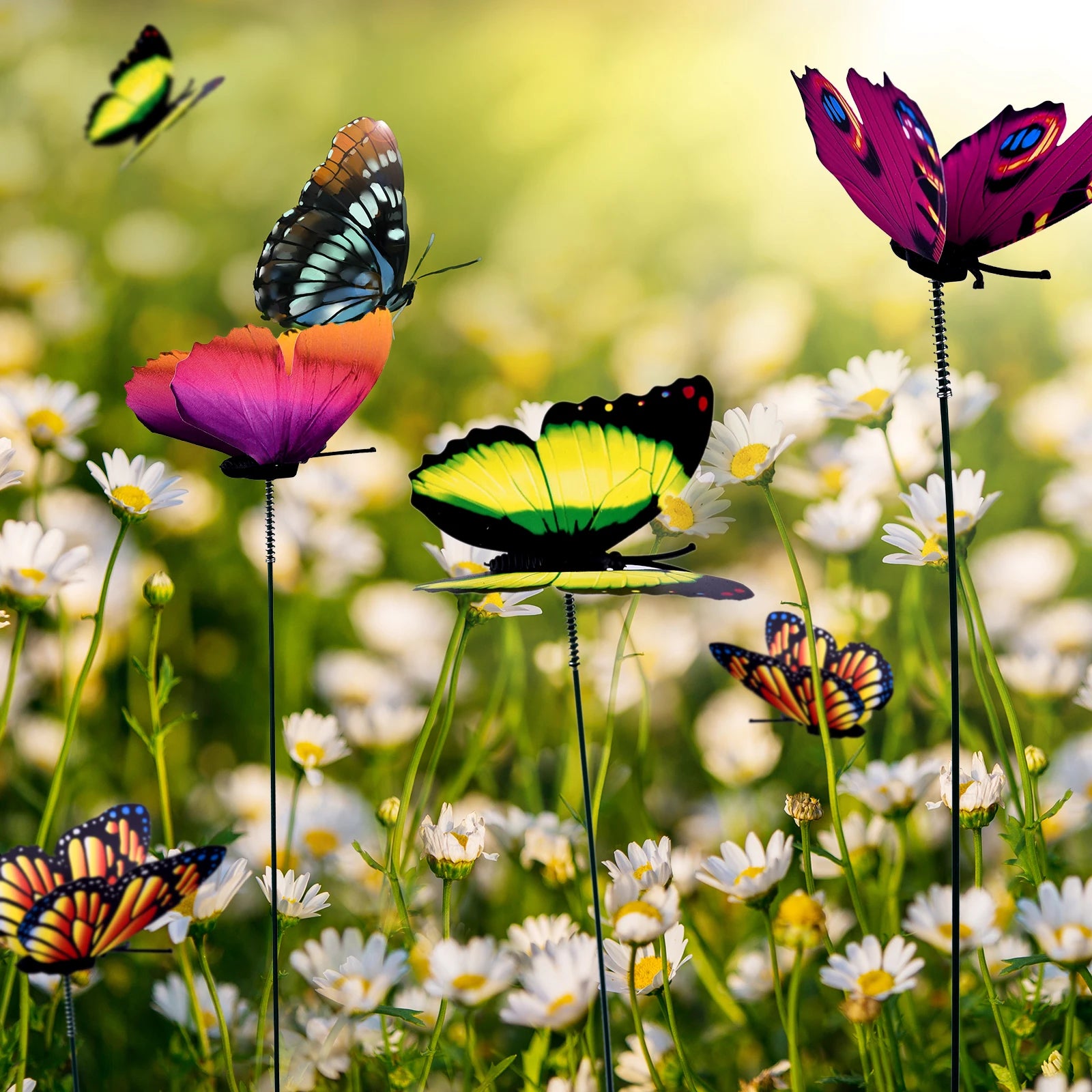 Butterfly Garden Stakes (24PCS Set) – Colorful 3D Butterfly Decor for Plants, Pots, Yard & Outdoor Spaces