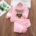 Kids 3-Piece Bear Outfit Set – Cotton Warm Hoodie, Vest & Pants for Boys & Girls (0–4 Years)