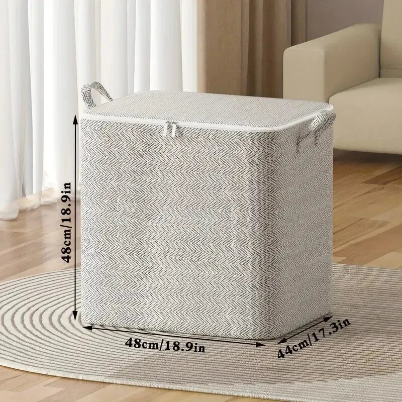 Large Capacity Household Storage Bag – Non-Woven Closet Organizer for Quilts, Clothes, and Toys