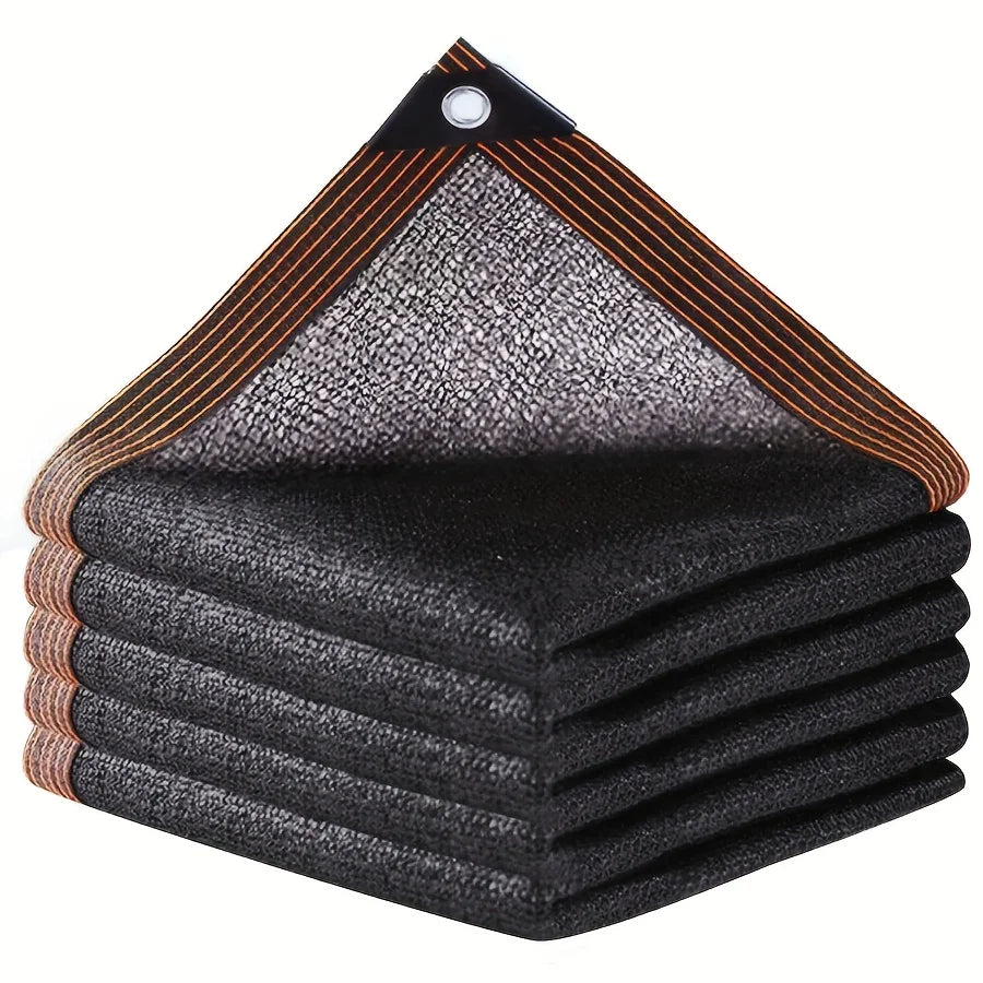 Black Shade Cloth Sunblock Mesh – Taped Edge with Grommets for Pergola, Greenhouse, Garden & Patio