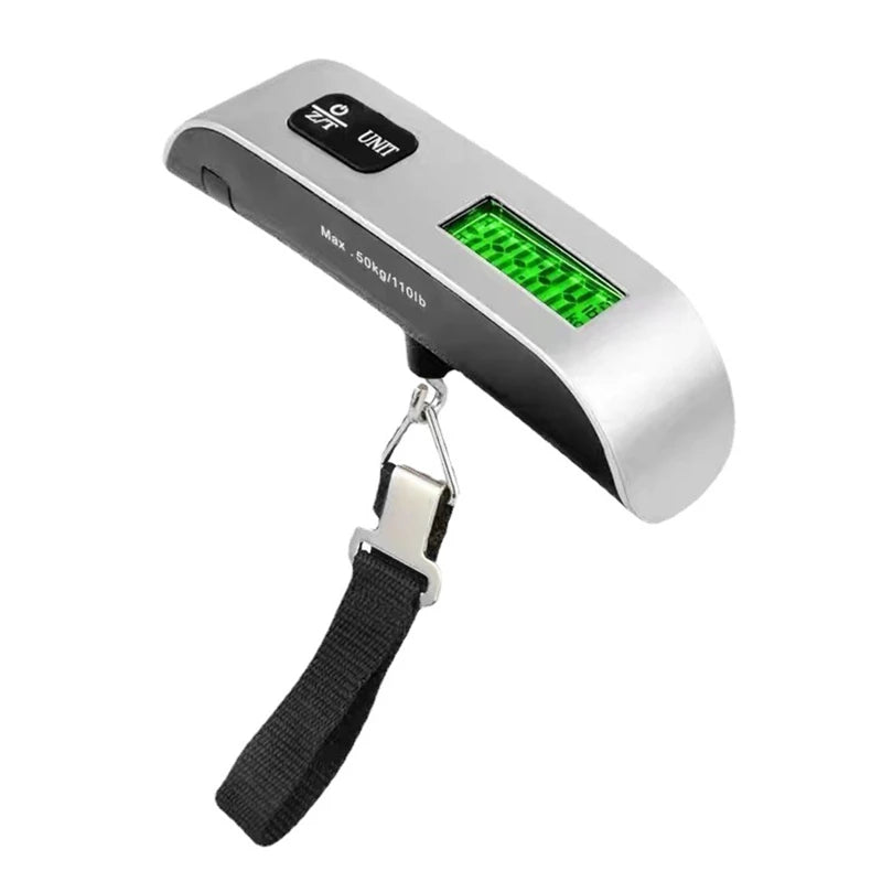 Portable Digital Luggage Scale – 110lb/50kg Electronic Hanging Suitcase Travel Weight Tool with LCD Display