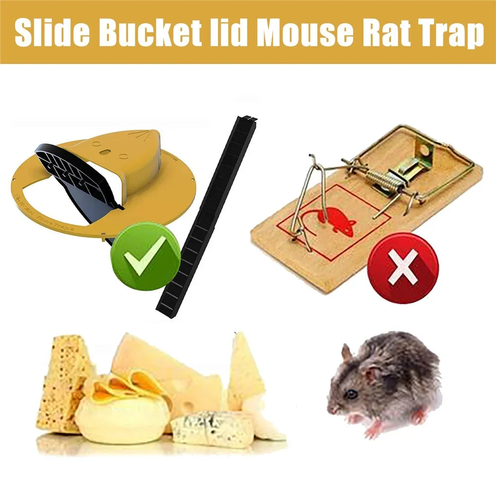 Intelligent Mouse Trap – Flipping Bucket Trap with Automatic Reset for Rats & Mice (Safe & Hygienic)