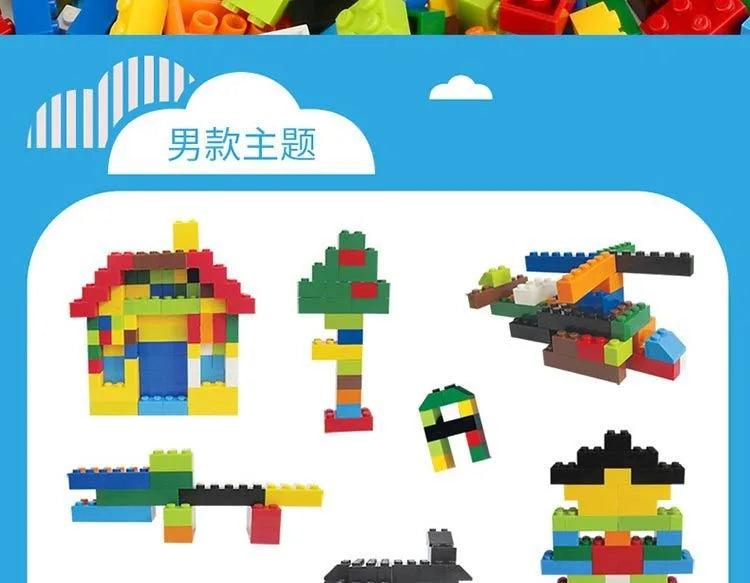 DIY Creative Building Blocks – Big City Set, 300–500pcs, Educational & Fun for Kids