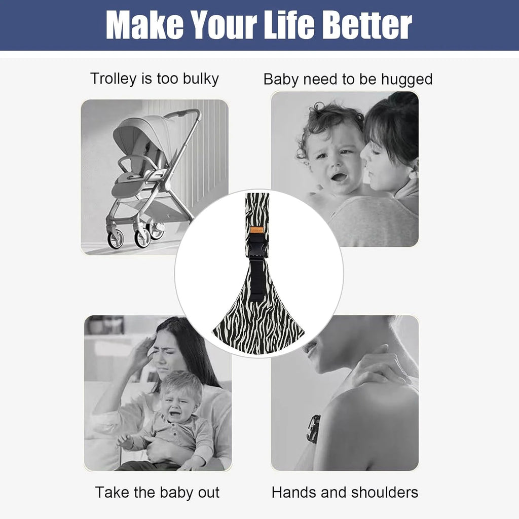 Portable Baby Carrier Sling – Adjustable Cotton Wrap for Infants & Toddlers (Up to 20kg)