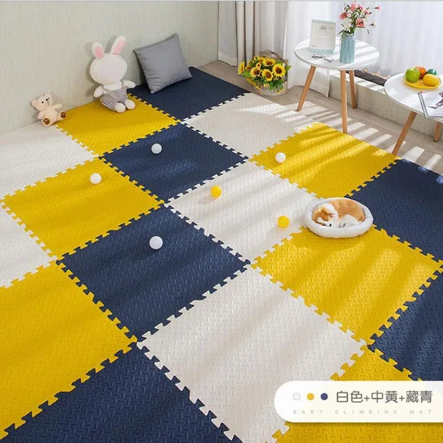 16pcs Foam Baby Play Mat – Interlocking Puzzle Floor Tiles, Soft Kids Carpet (30×30cm)