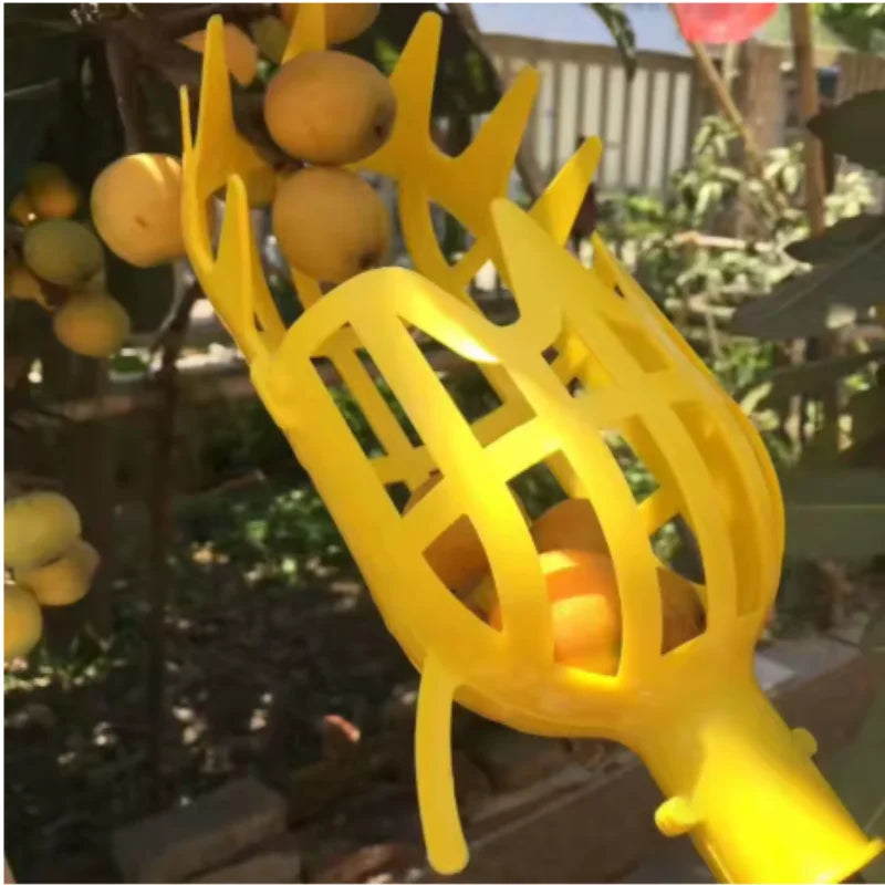 Fruit Picker Tool with Basket – Easy Reach Apple & Peach Picker Head for Tree Harvesting (No Ladder Needed)