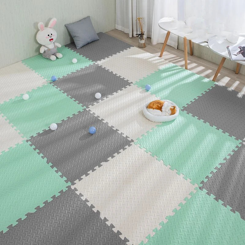 16pcs Foam Baby Play Mat – Interlocking Puzzle Floor Tiles, Soft Kids Carpet (30×30cm)