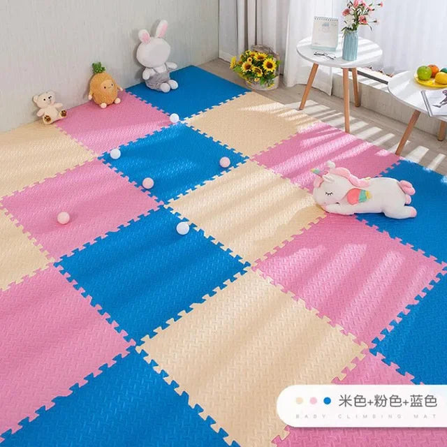 16pcs Foam Baby Play Mat – Interlocking Puzzle Floor Tiles, Soft Kids Carpet (30×30cm)
