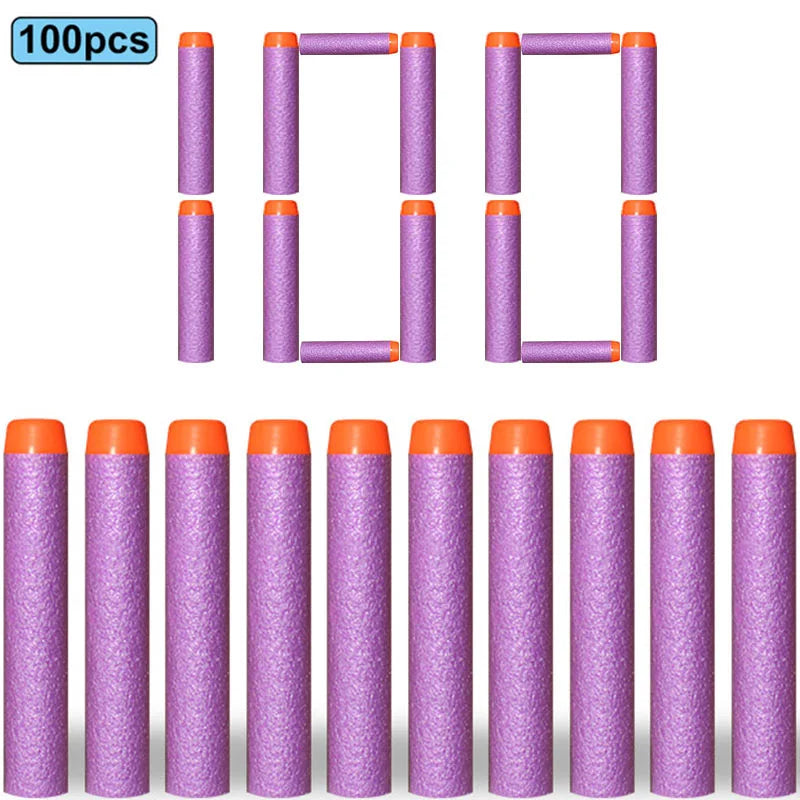 Nerf-Compatible Foam Dart Refills (50/100 Pack) | Soft, Safe Replacement Bullets for N-Strike Blasters