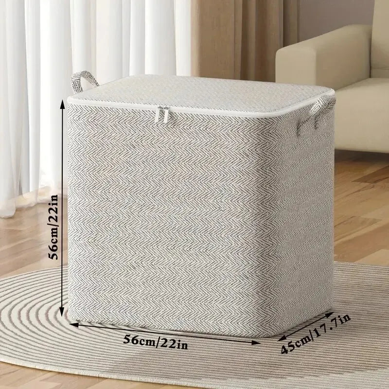 Large Capacity Household Storage Bag – Non-Woven Closet Organizer for Quilts, Clothes, and Toys