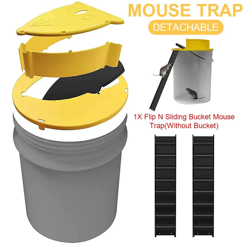 Intelligent Mouse Trap – Flipping Bucket Trap with Automatic Reset for Rats & Mice (Safe & Hygienic)