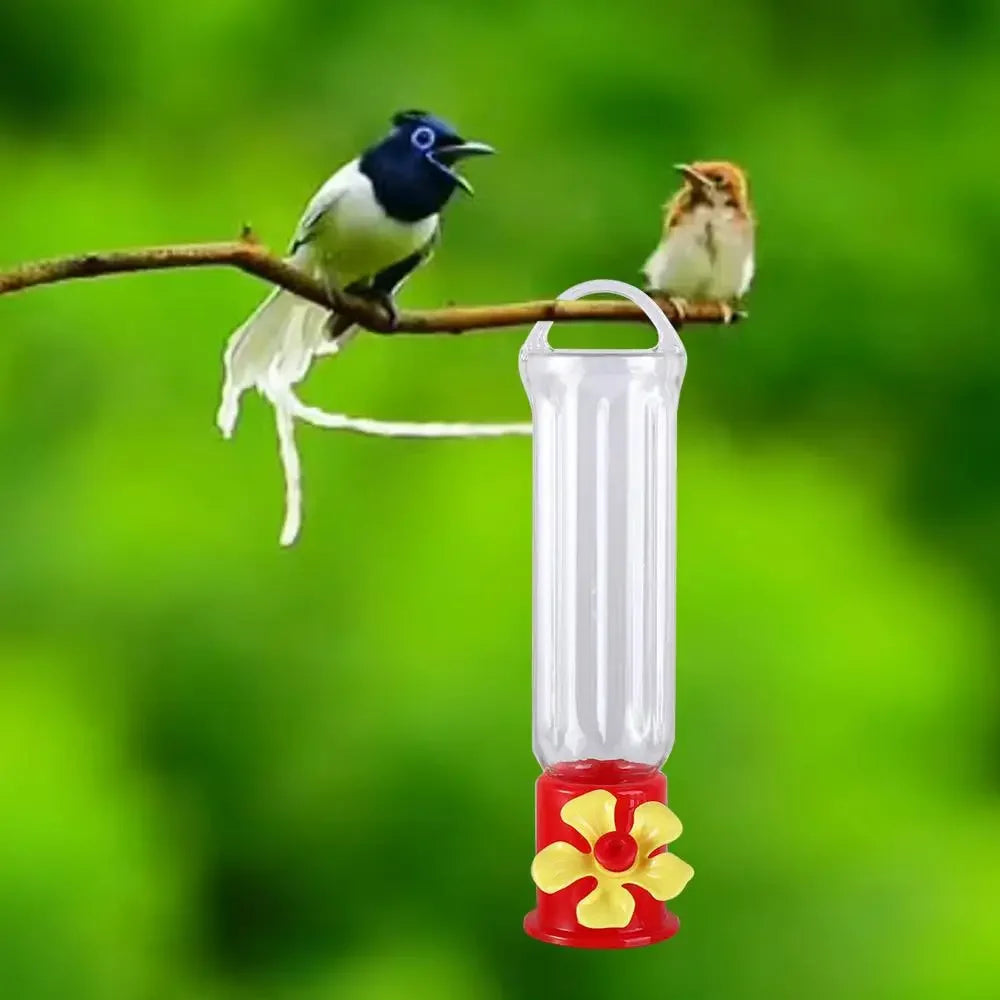 Mini Hummingbird Feeder Hanging – Transparent, Easy Clean Outdoor Nectar Feeder