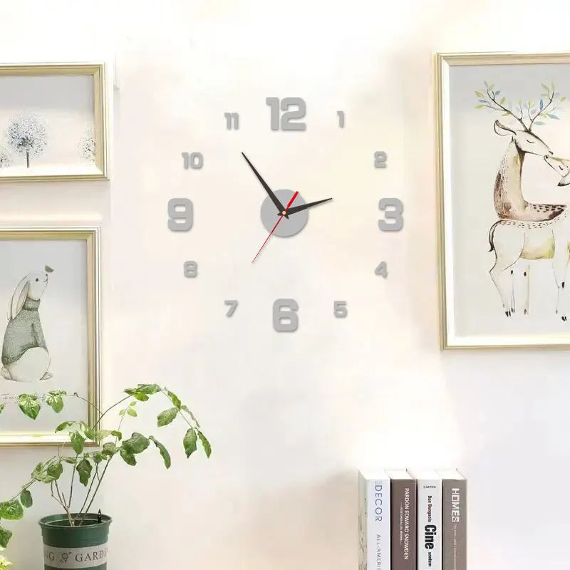 DIY 3D Frameless Wall Clock | Modern Minimalist Silent Wall Decor for Living Room, Office & Bedroom