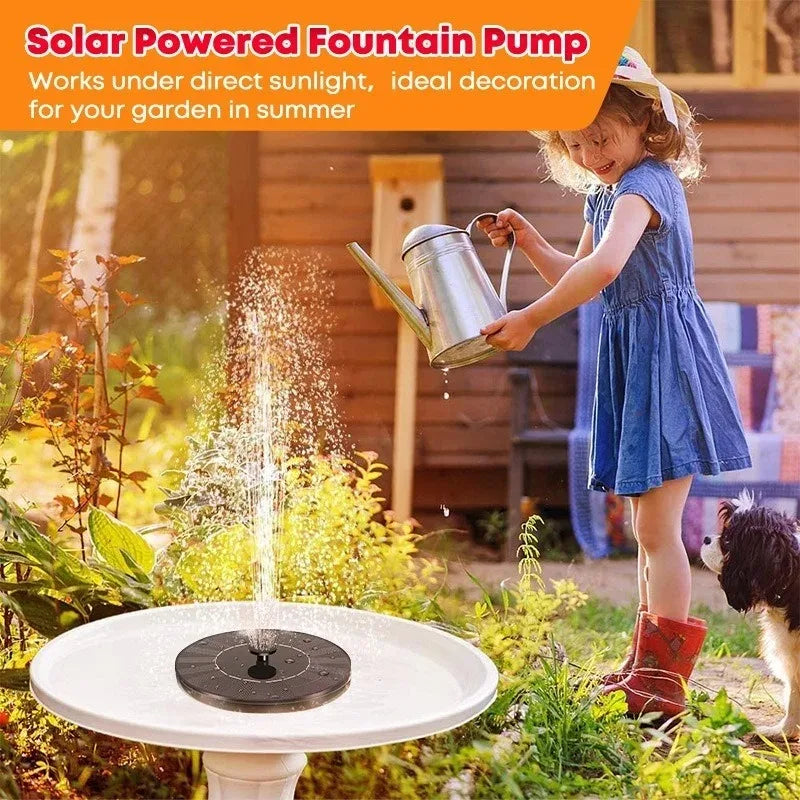 Mini Solar Water Fountain – Outdoor Pond, Pool & Bird Bath Fountain with Waterfall Effect