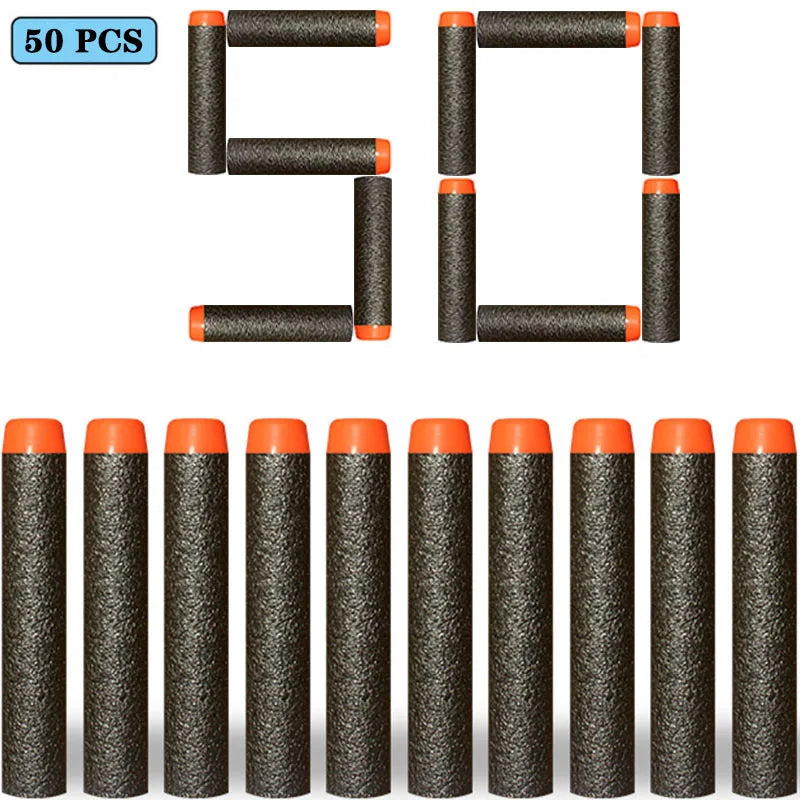 Nerf-Compatible Foam Dart Refills (50/100 Pack) | Soft, Safe Replacement Bullets for N-Strike Blasters
