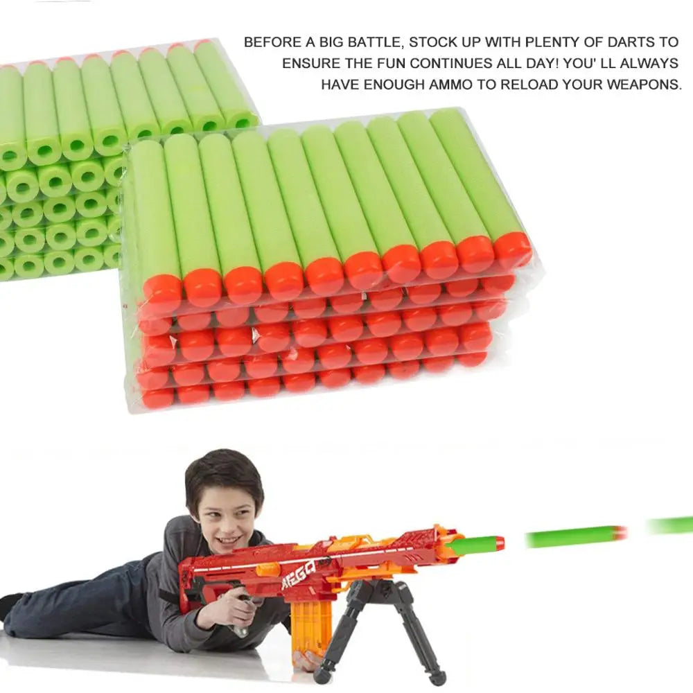 Nerf-Compatible Foam Dart Refills (50/100 Pack) | Soft, Safe Replacement Bullets for N-Strike Blasters