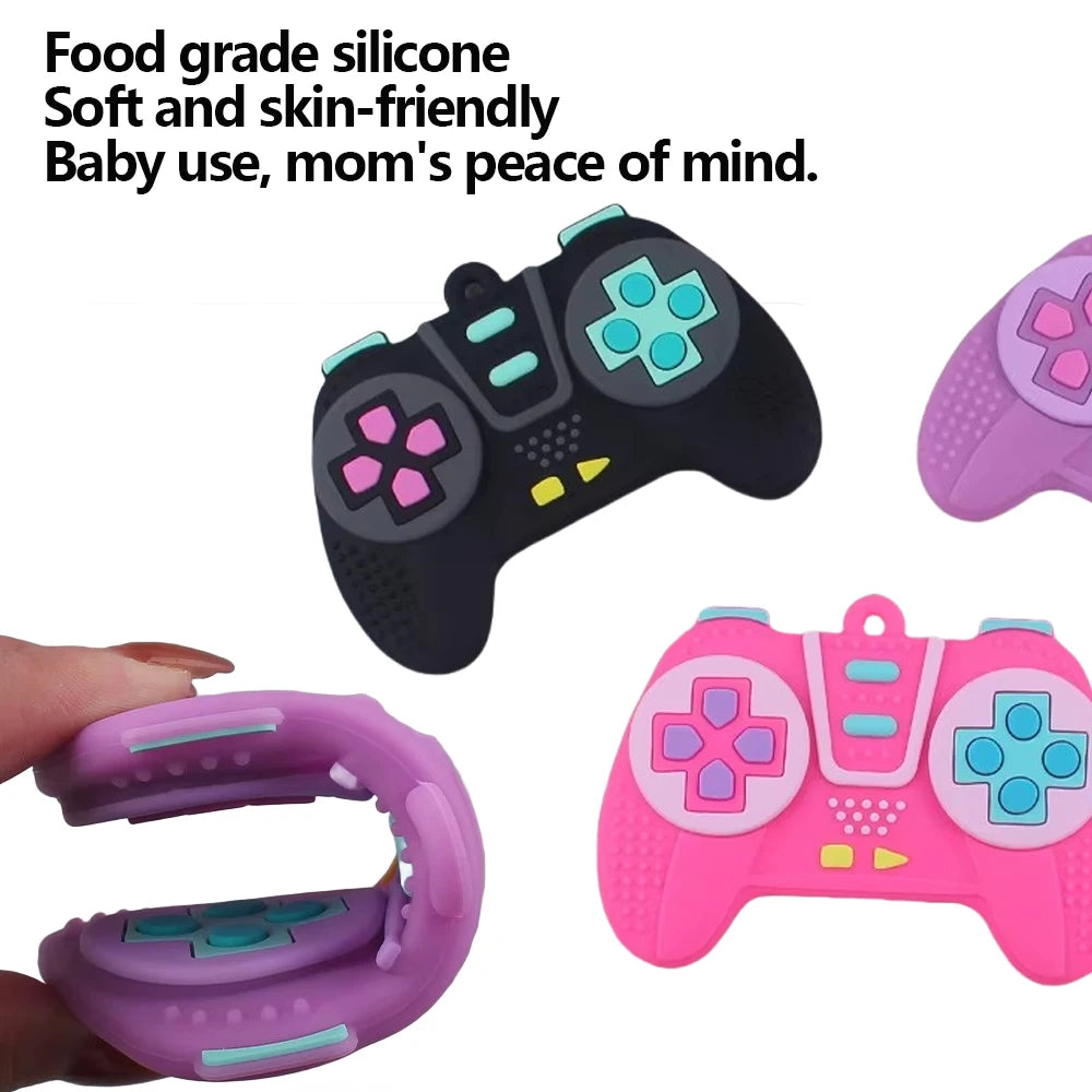 Baby Silicone Teether – Game Controller Shape, Safe Chew Toy for 6-12 Months