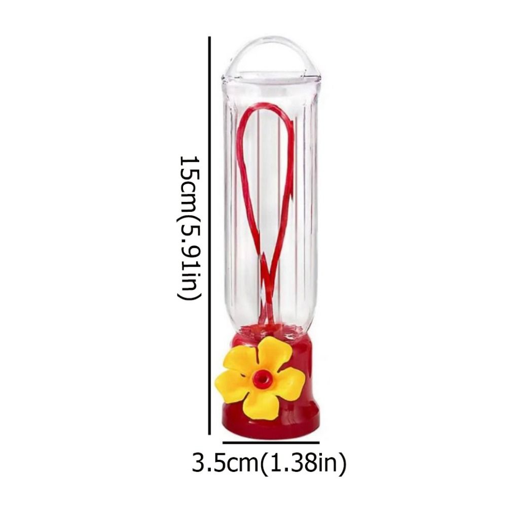 Mini Hummingbird Feeder Hanging – Transparent, Easy Clean Outdoor Nectar Feeder