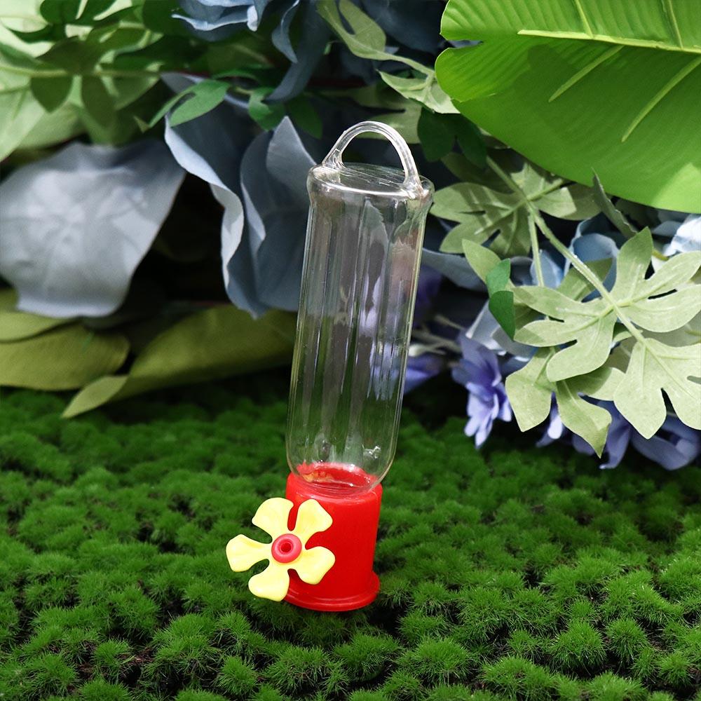 Mini Hummingbird Feeder Hanging – Transparent, Easy Clean Outdoor Nectar Feeder